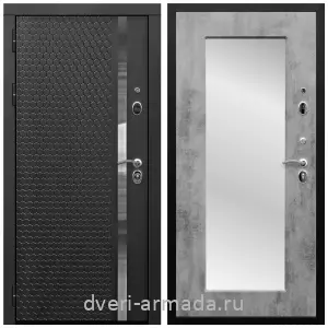 Двери МДФ для квартиры, Дверь входная Армада Престиж Черная шагрень МДФ 16 мм ФЛН - 501/ МДФ 16 мм ФЛЗ пастораль Бетон темный