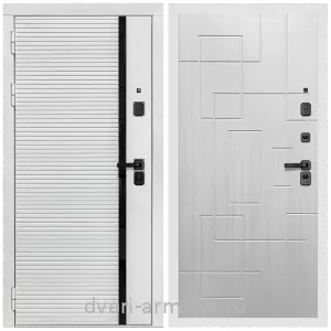 Входные двери толщиной 1.2 мм, Дверь входная Армада Каскад WHITE МДФ 10 мм / МДФ 16 мм ФЛ-57 Белый жемчуг