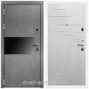 Современные входные двери, Дверь входная Армада Престиж Белая шагрень МДФ 16 мм Штукатурка графит / ФЛ-57 Белый жемчуг