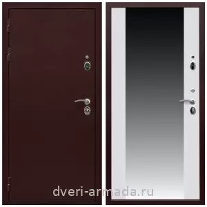 Белые двери с зеркалом, Дверь входная Армада Престиж Антик медь / МДФ 16 мм СБ-16 Белый матовый