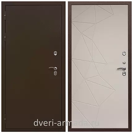 Дверь входная уличная в дом Армада Термо Молоток коричневый/ ФЛ-139 Какао нубук софт