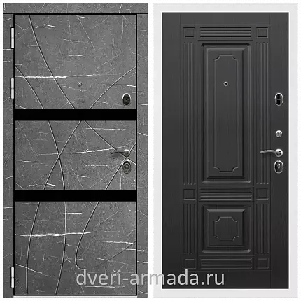 Дверь входная Армада Престиж Белая шагрень МДФ 16 мм Торос графит / ФЛ-2 Венге