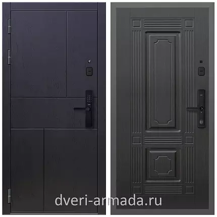 Умная входная смарт-дверь Армада Оникс МДФ 10 мм Kaadas S500 / МДФ 16 мм ФЛ-2 Венге