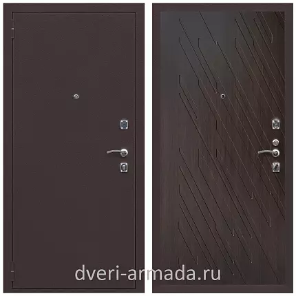 Дверь входная Армада Комфорт Антик медь / ФЛ-86 Венге структурный