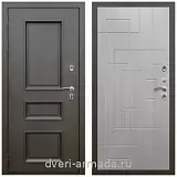 Дверь входная уличная в дом Армада Фаренгейт / МДФ 16 мм ФЛ-57 Белый жемчуг для загородного дома